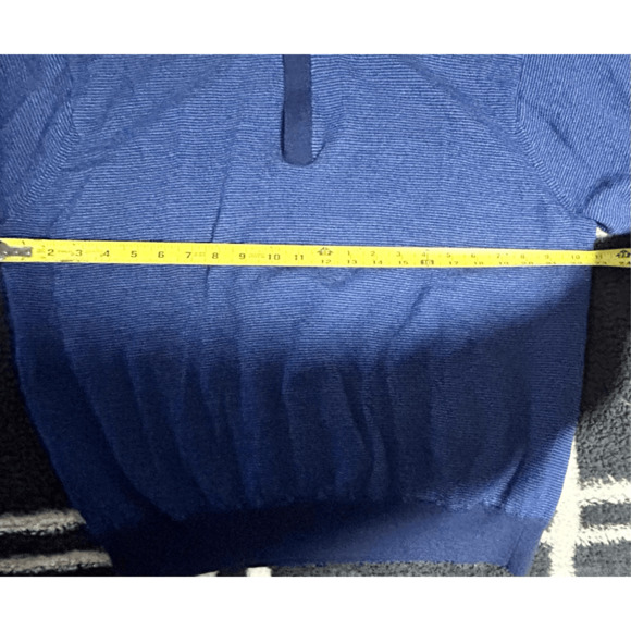 Peter Millar Boy’s 1/4 Zip Sweater Blue Extra Fine Italian Merino Wool XXL 23x24 - Picture 6 of 10